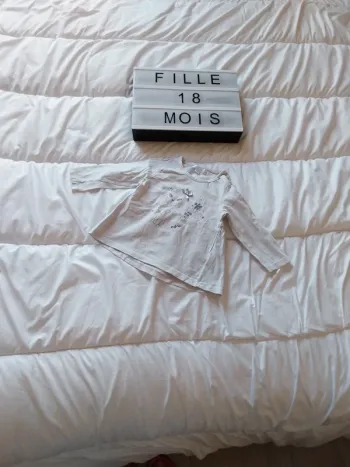 Tee-shirt manche longue fille 18 mois Mes petits caillous