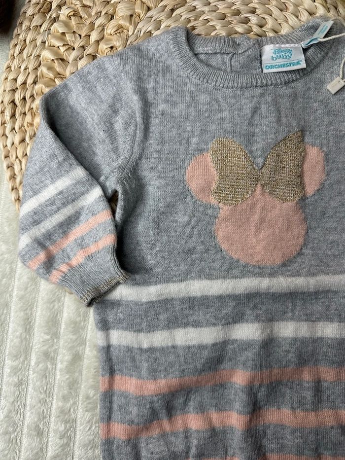 Robe Disney Minnie 3 mois gris et rose Orchestra - photo numéro 3