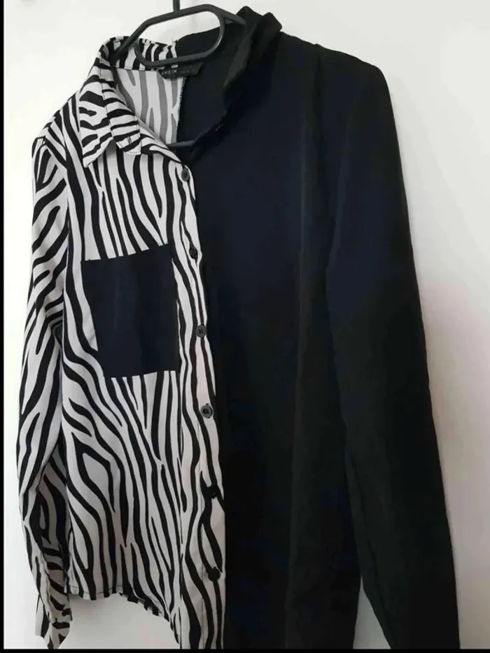 Chemise  shein motif  asymétrique taille 38 - photo numéro 5