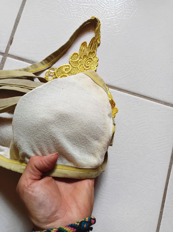 Brassière femme jaune - photo numéro 3