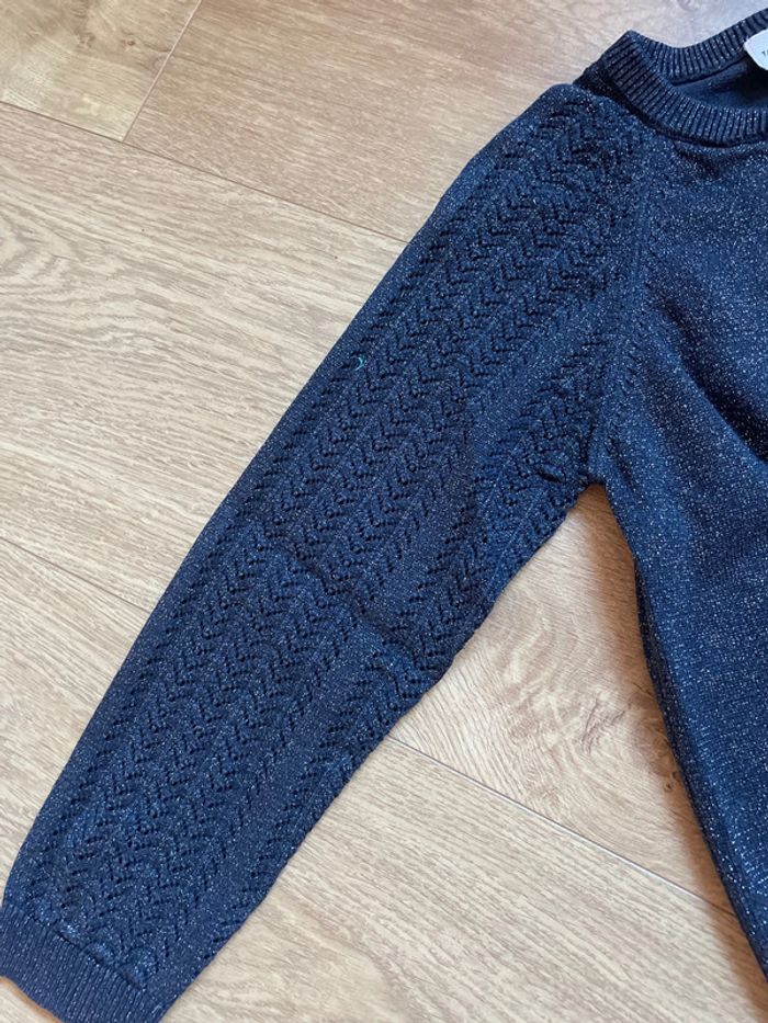 Gilet zippé bleu marine pailleté fille de Tape à l’œil en 5 ans - photo numéro 3