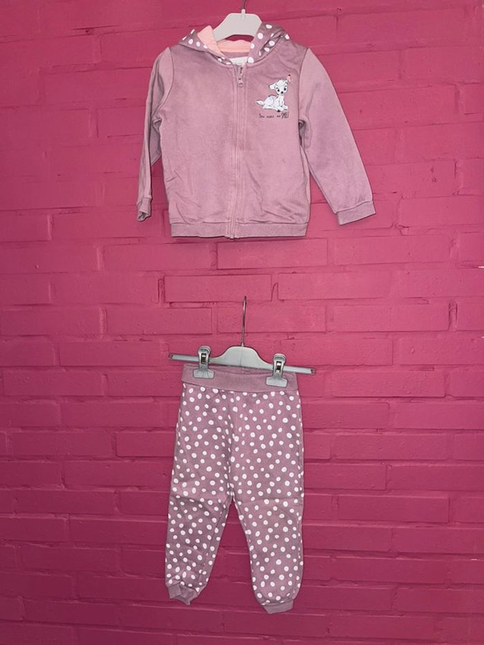 Ensemble jogging fille 86/92cm Disney bambi