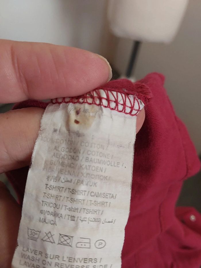 Tee-shirt Kiabi – Bordeaux "Les petits bonheurs de la vie" 8 ans - photo numéro 3