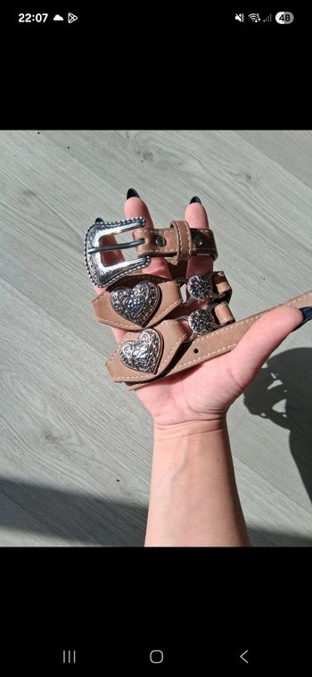 Ceinture cœur détaillé