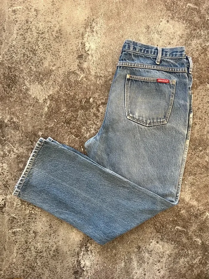 Jean coton bleu droit homme Dickies W32 taille L Pantalón recto hombre dritti uomo Gerade Herren