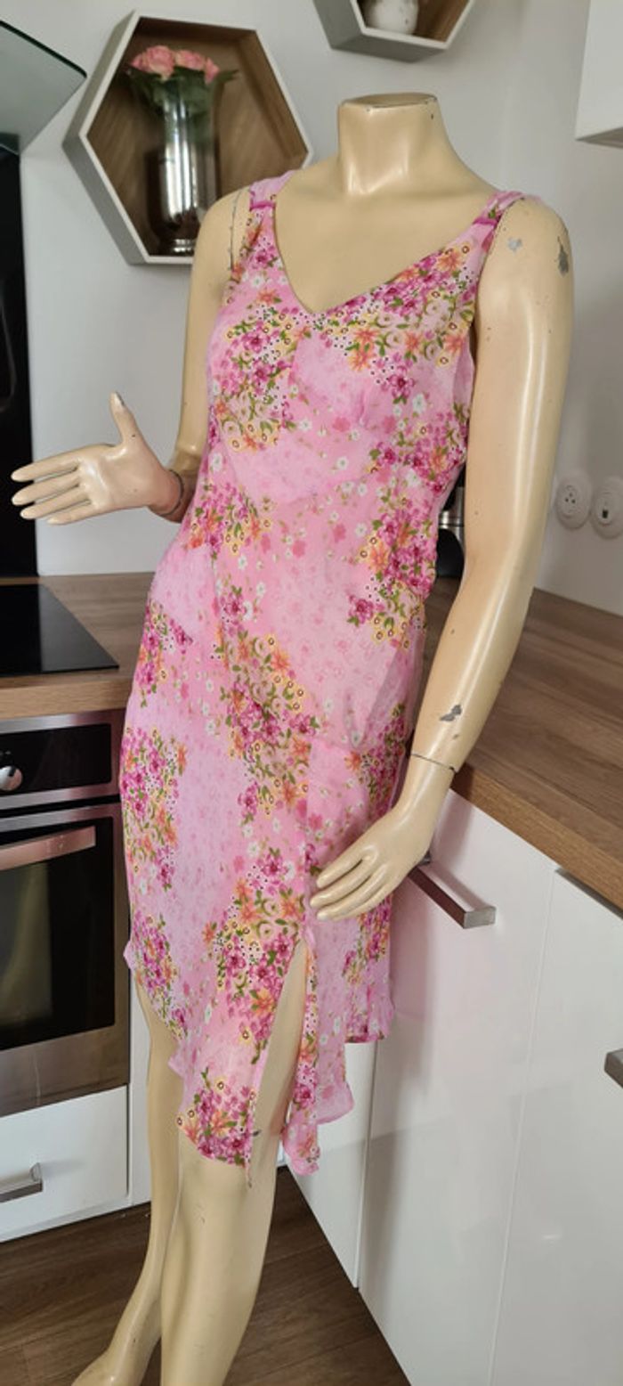tres jolie robe d ete chantal rosner taille 36 avec doublure - photo numéro 3