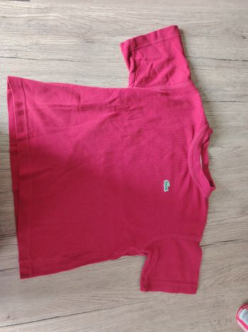 Tee shirt Lacoste rouge  4ans