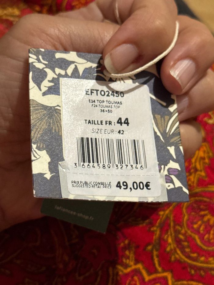 Blouse d’été manche courte coton bio t44 - photo numéro 9