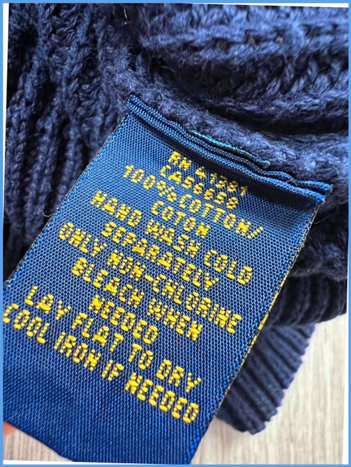 Pull col roulé Ralph Lauren Vintage Bleu marine Taille S - photo numéro 15