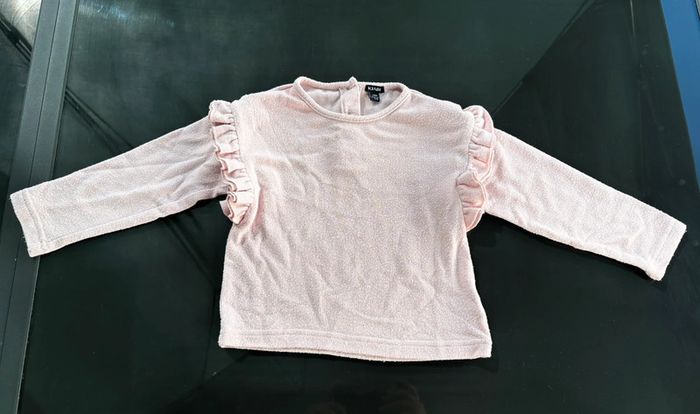 T-shirt manches longues à volants / Taille 24 mois