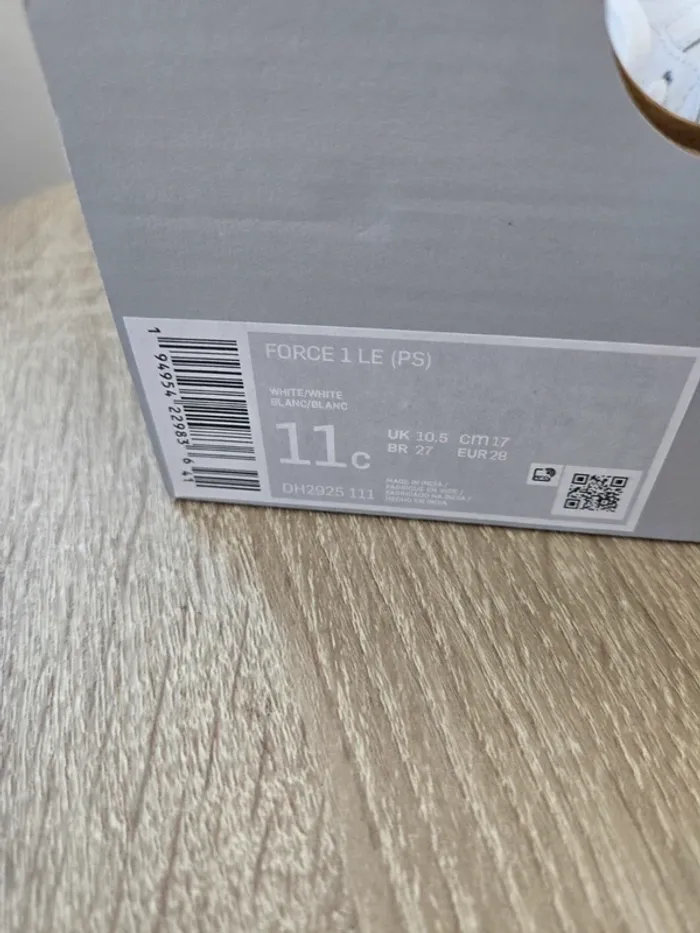 Nike force 1 taille 28 neuves blanches - photo numéro 8