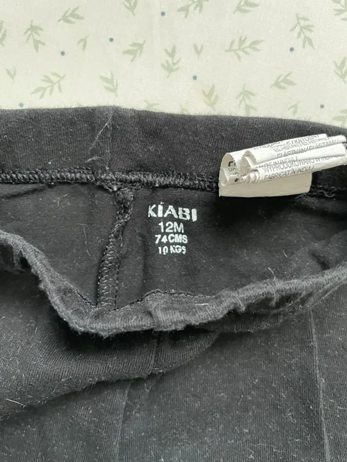 Lot 3 leggings noirs kiabi 12 mois - photo numéro 6