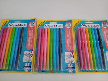 Lot de 3 pochettes de feutres double pointe Paper Mate