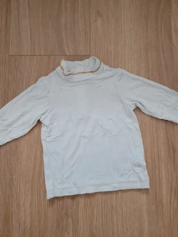 T-shirt blanc détails dorés Orchestra 6 mois