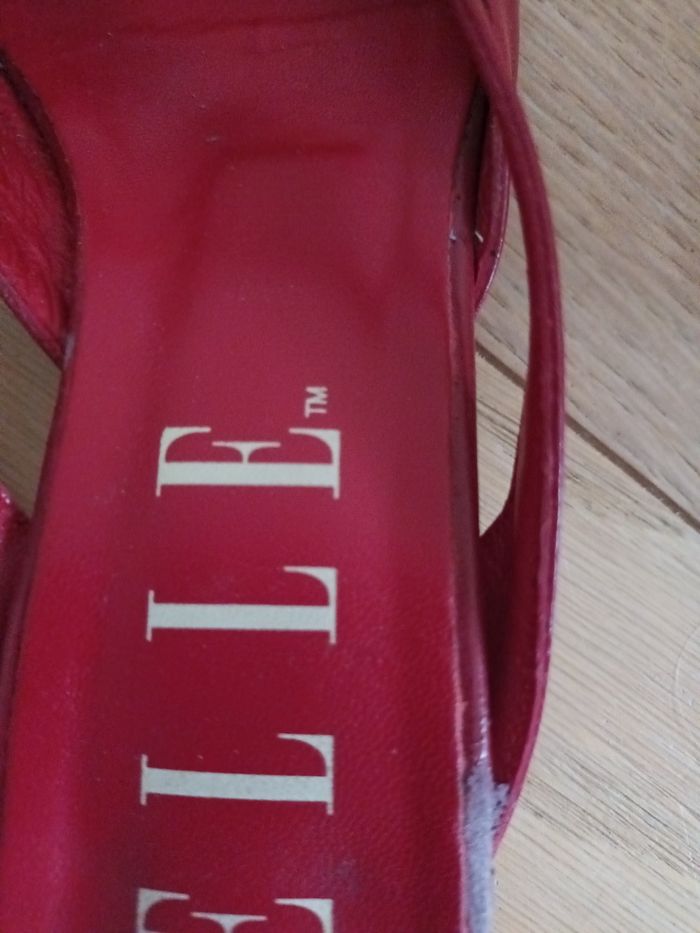 Mules rouges  T 38 ELLE - photo numéro 6