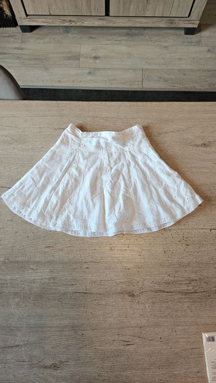 Jupe blanche courte et classique ajustable, avec broderie, Catimini, 7 ans, nickel - photo numéro 5