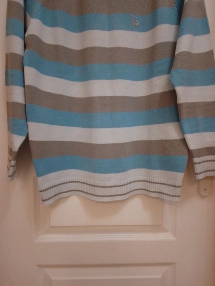 Pull à bandes bleues/grises T.14 ans - Le Coq Sportif - photo numéro 12