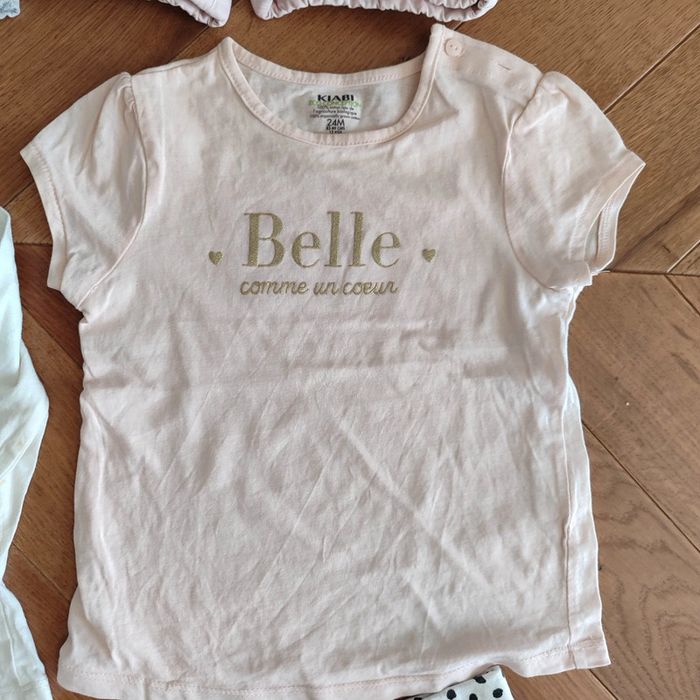 Lot T-shirt short 24 mois fille été - photo numéro 7