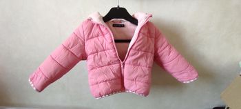 Manteau doudoune rose intérieur polaire 2 ans 86cm