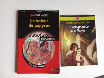 Lot 2 romans enfant 8, 10 ans momie, Égypte, fantastique