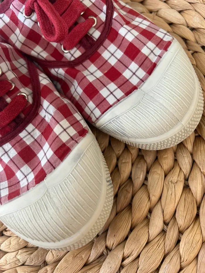 Baskets en toile Bensimon rouge taille 38 - photo numéro 2