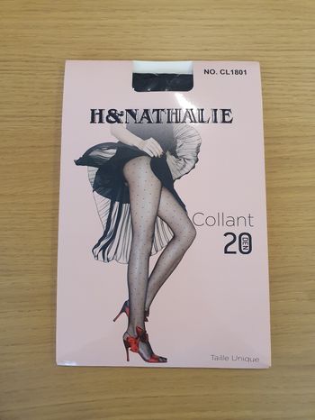 Collants noirs plumetis TU