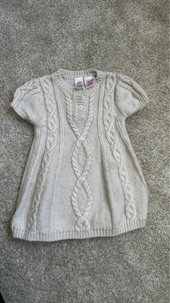 Robe en laine GAP – 0-3 mois – blanc cassé