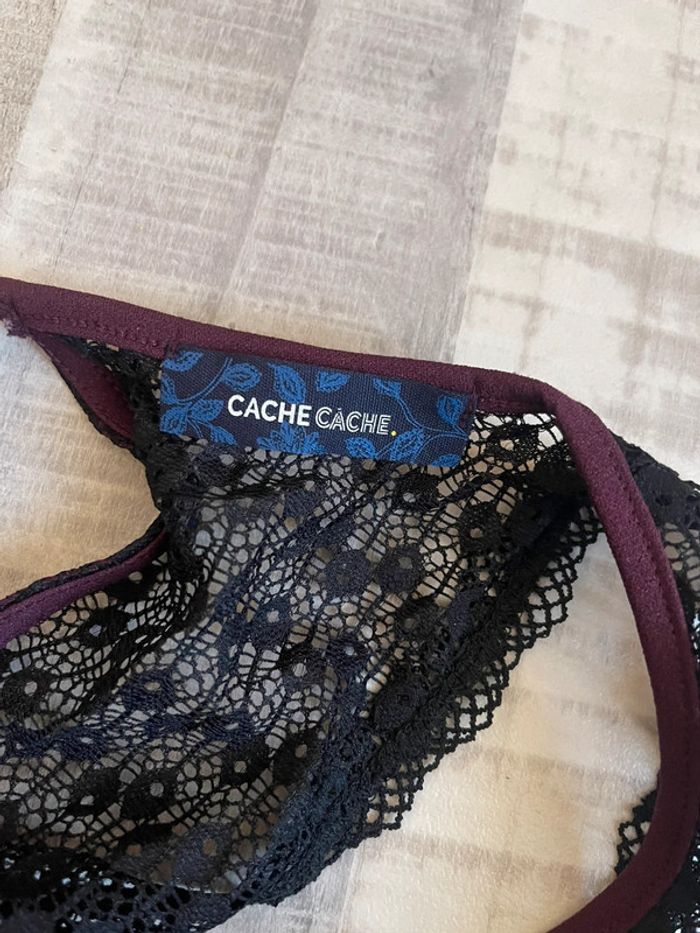 Combi short dentelle taille 36/38 cache cache - photo numéro 3