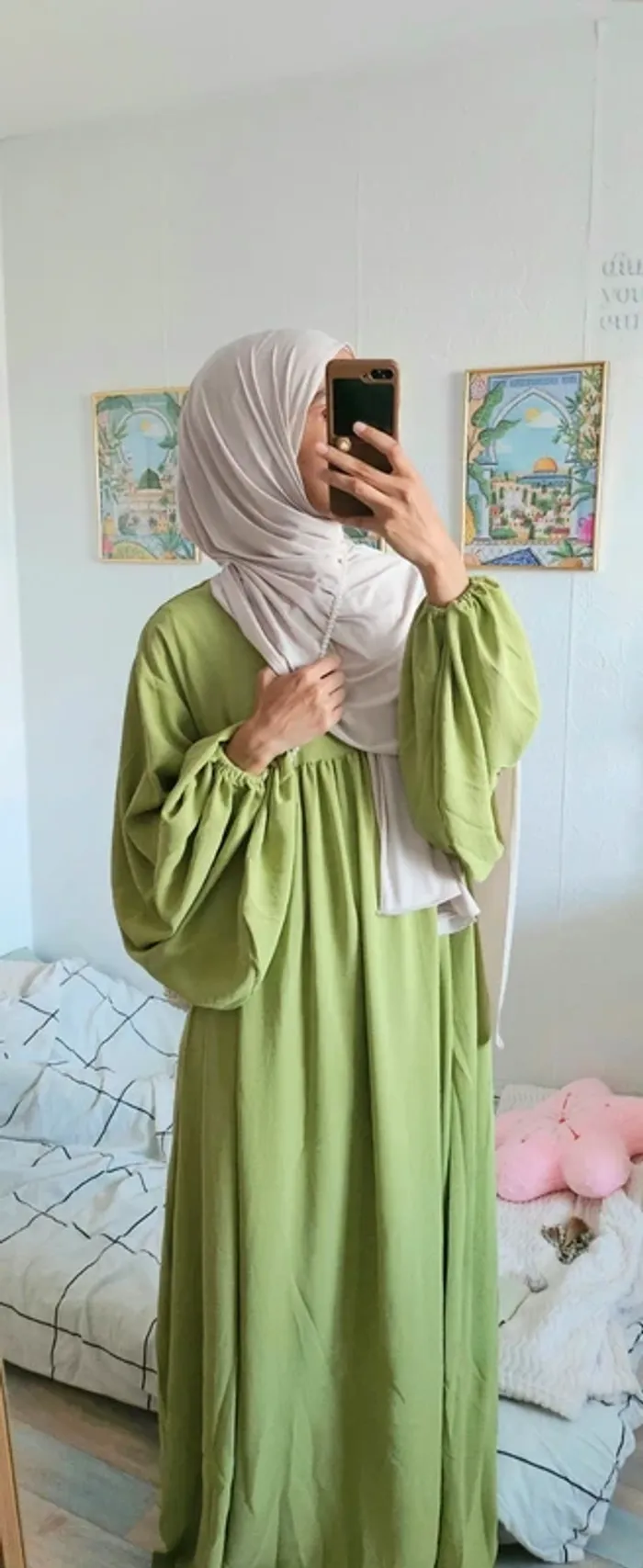 Robe verte pomme bouffante taille unique neuve - photo numéro 18