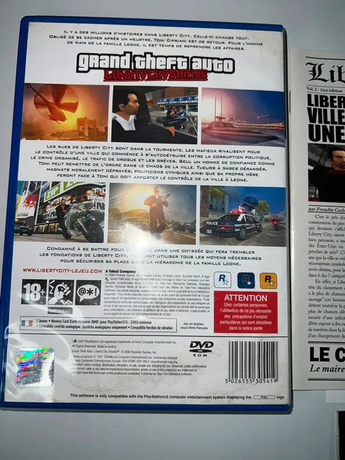 GTA Liberty City Stories - Jeu PS2 Sans Carte Version Française Sony PAL - photo numéro 5