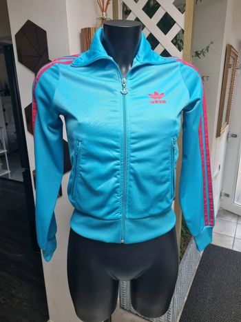 Veste de sport bleu turquoise et rose taille S