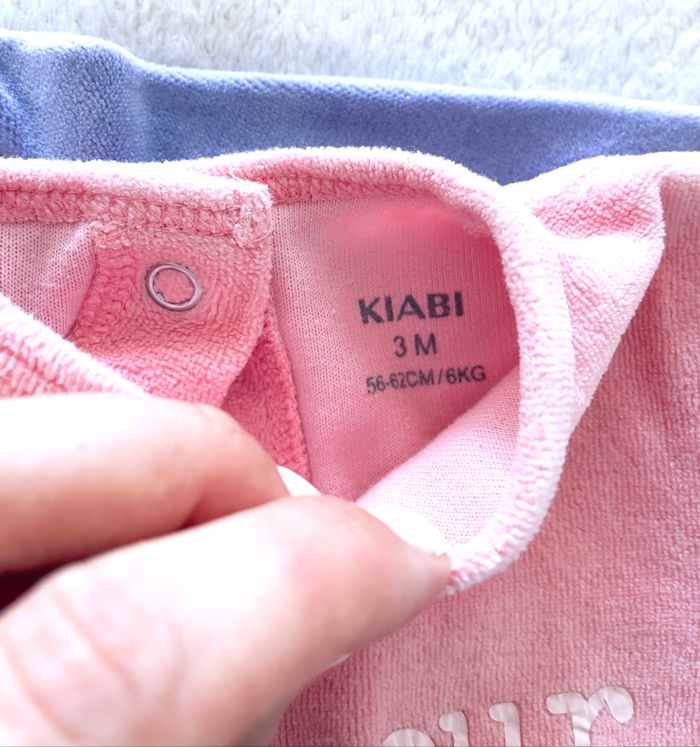 lots de 3 pyjama velours « Natalys et Kiabi  » T3 mois - photo numéro 3