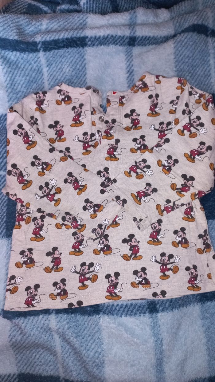 T-shirt manche longue Mickey 18 mois