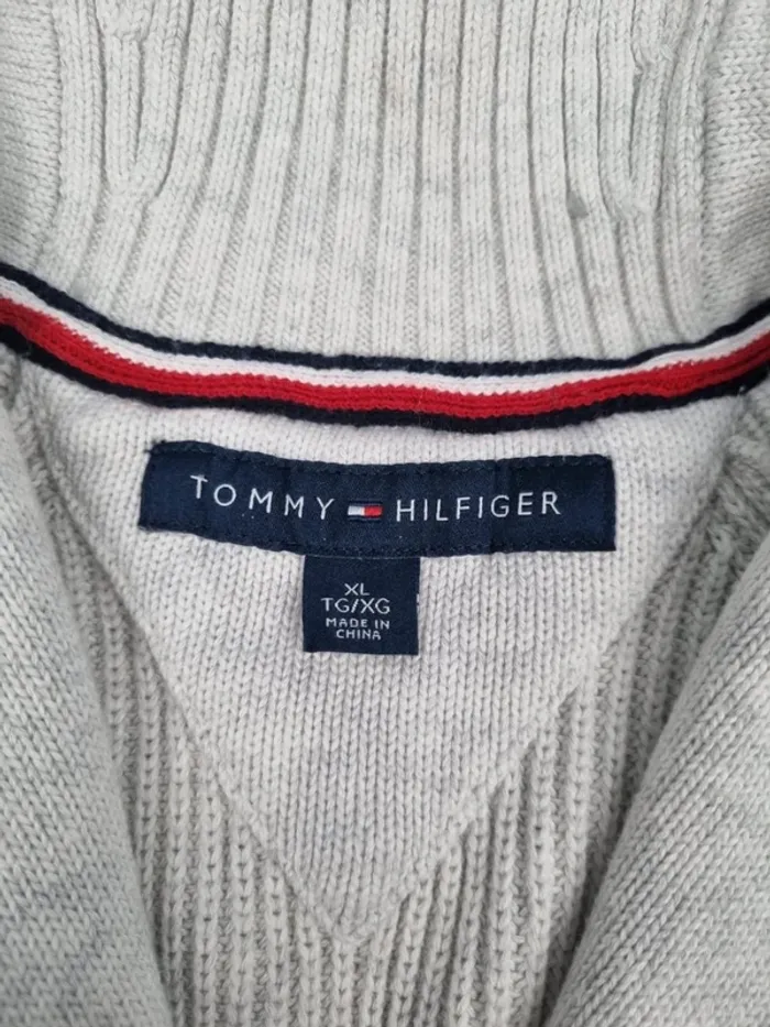Cardigan Tommy Hilfiger blanc – Taille XL Hommes (mesures en photos) - photo numéro 5