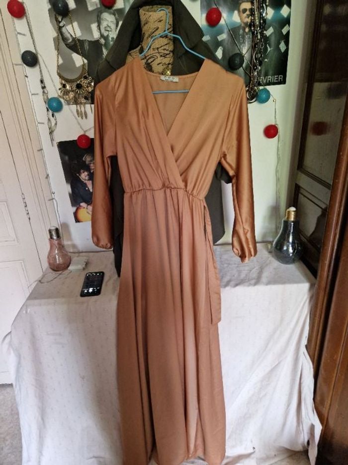 Robe de soirée camel