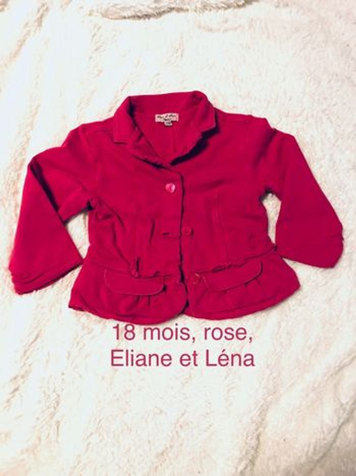 Veste légère rose Eliane et Léna F18m