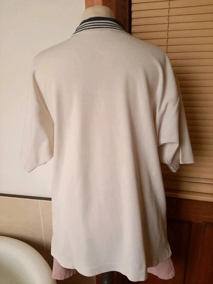 Polo homme beige "Célio" Vintage Taille L - photo numéro 2