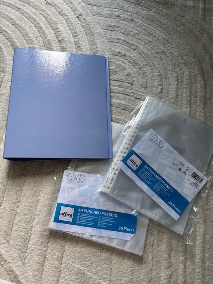 Lot Classeur avec pochette plastifié
