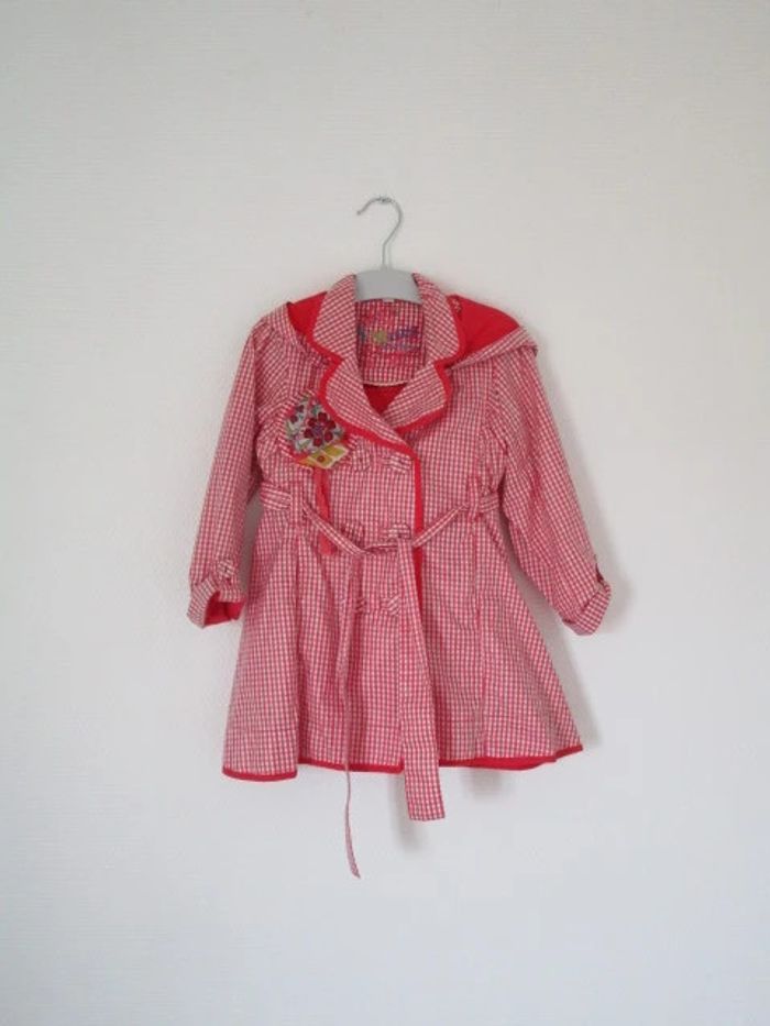 Imperméable vichy rouge Marèse 23 mois TBE
