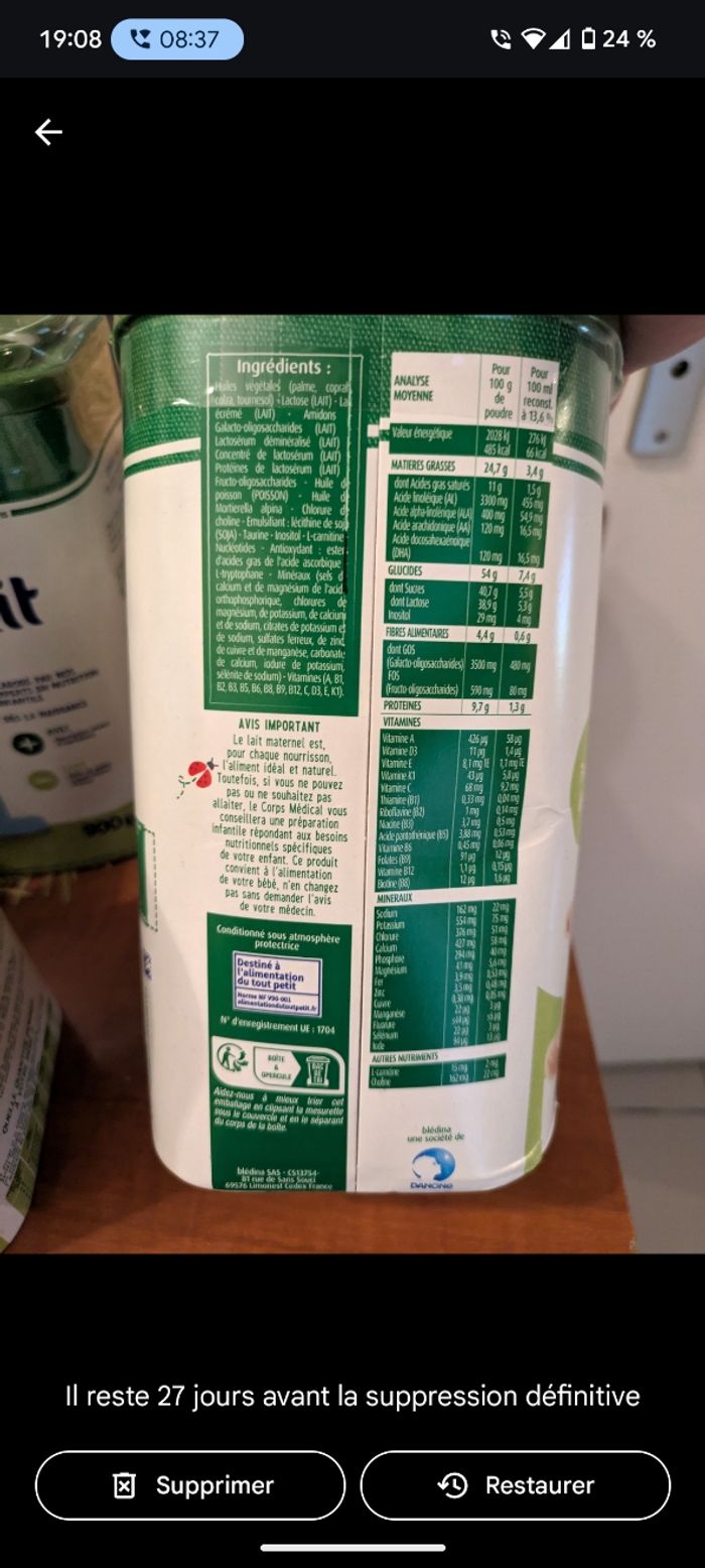 Bledigest lait épaissi  1er âge - photo numéro 4