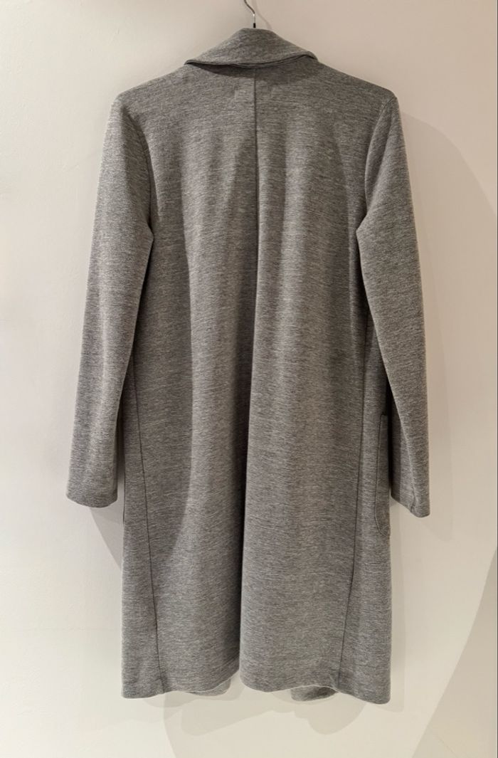 Veste longue grise - Stradivarius - photo numéro 6