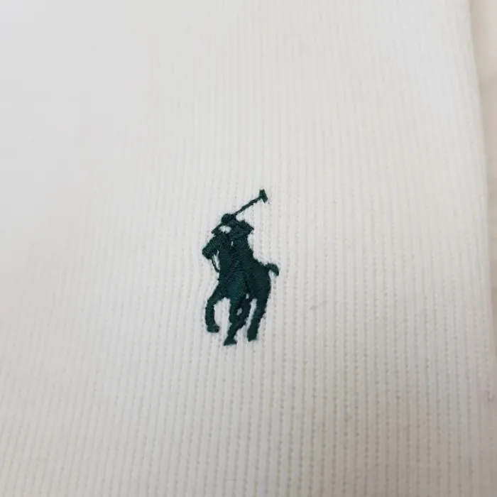 Pull Camionneur half demi zip Ralph Lauren XXL Blanc - photo numéro 5
