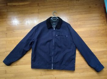 Veste Harrington Asos bleu col velour noir M