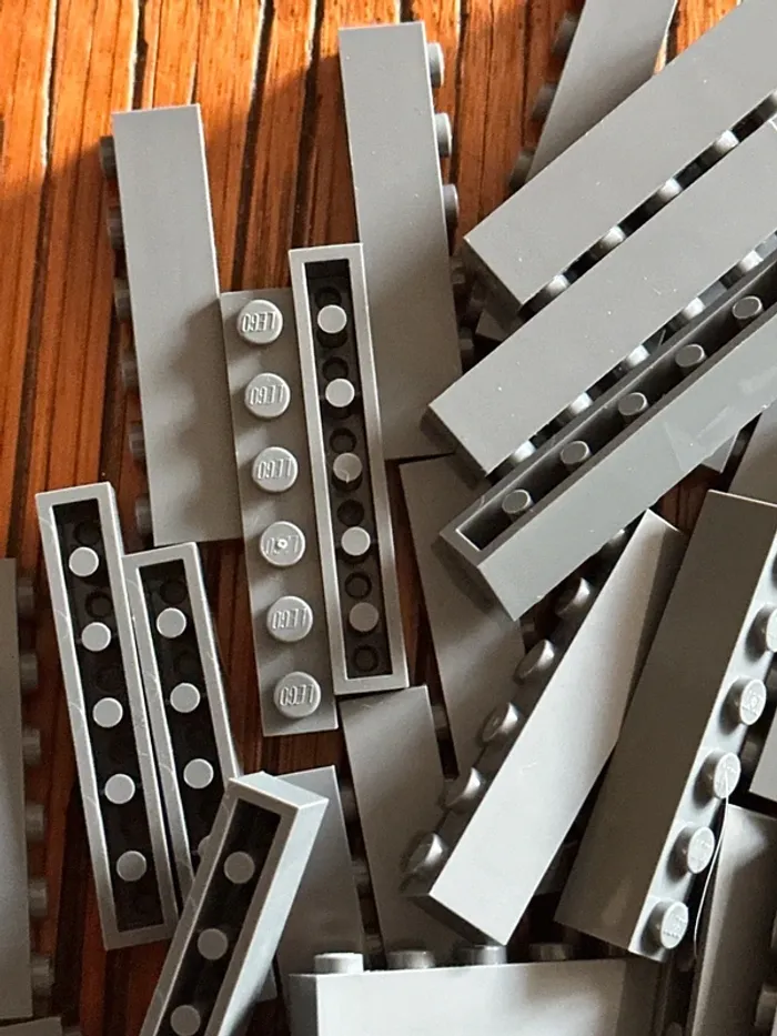 50 Brick Lego 1x6 ref 3009 Dark bluish gray - photo numéro 3