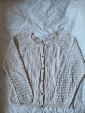 Gilet blanc crème petit bateau