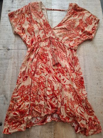 Robe orange et doré