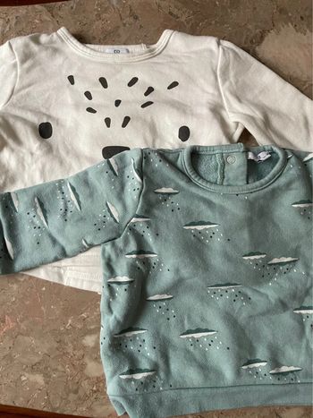 Lot 2 sweat mixte 12mois