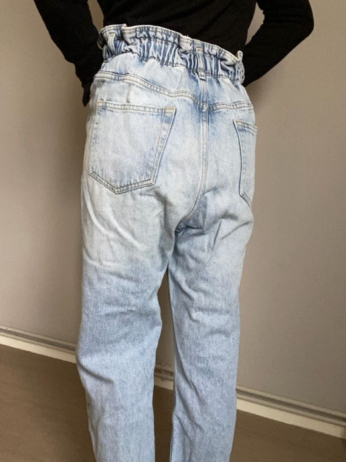 Jean large bleu clair Zara taille s - photo numéro 3