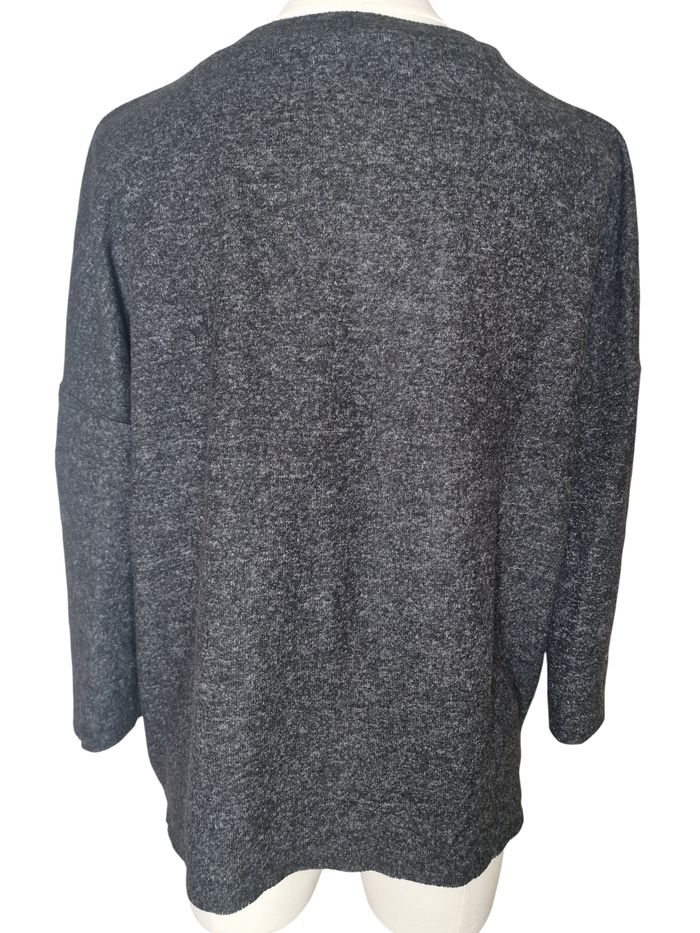 Pull manches 3/4 Zara Trafaluc – Taille S – Gris foncé – État : Très bon - photo numéro 4