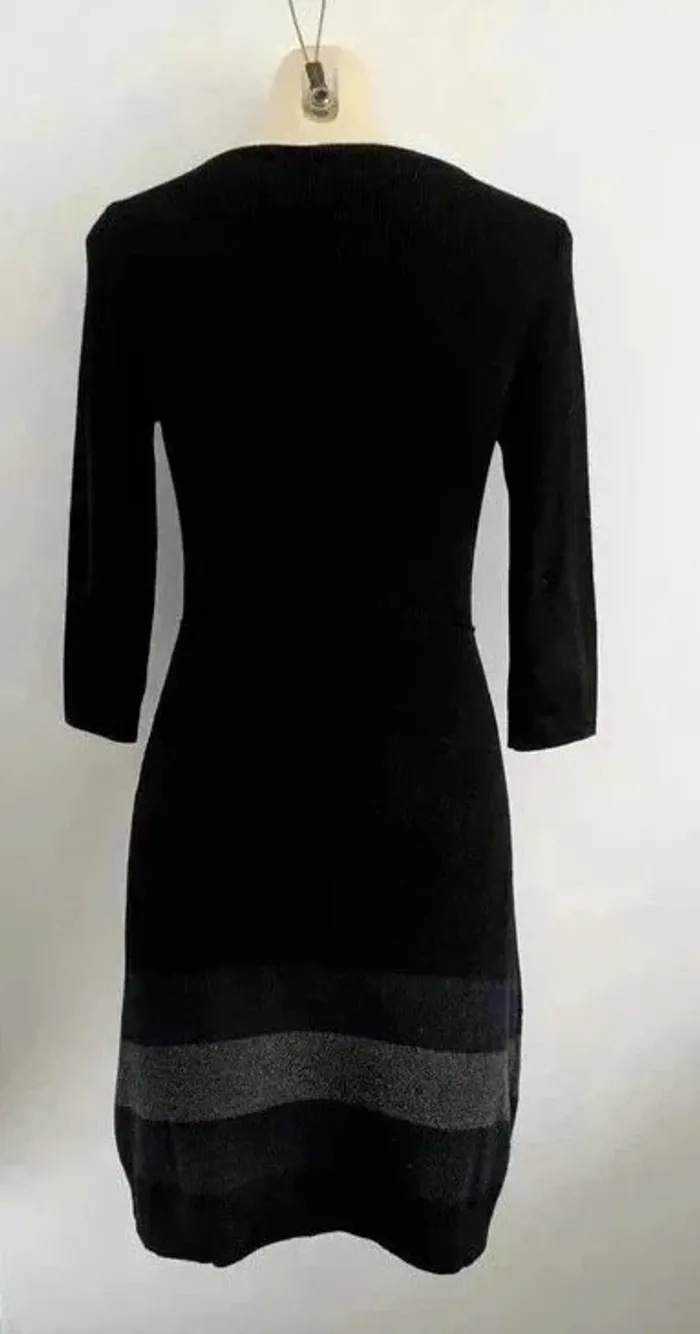 Robe pull noir - Monsoon - laine acrylique - taille 36 - photo numéro 3